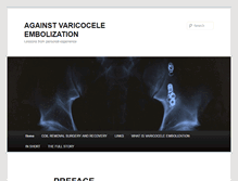 Tablet Screenshot of againstvaricoceleembolization.org